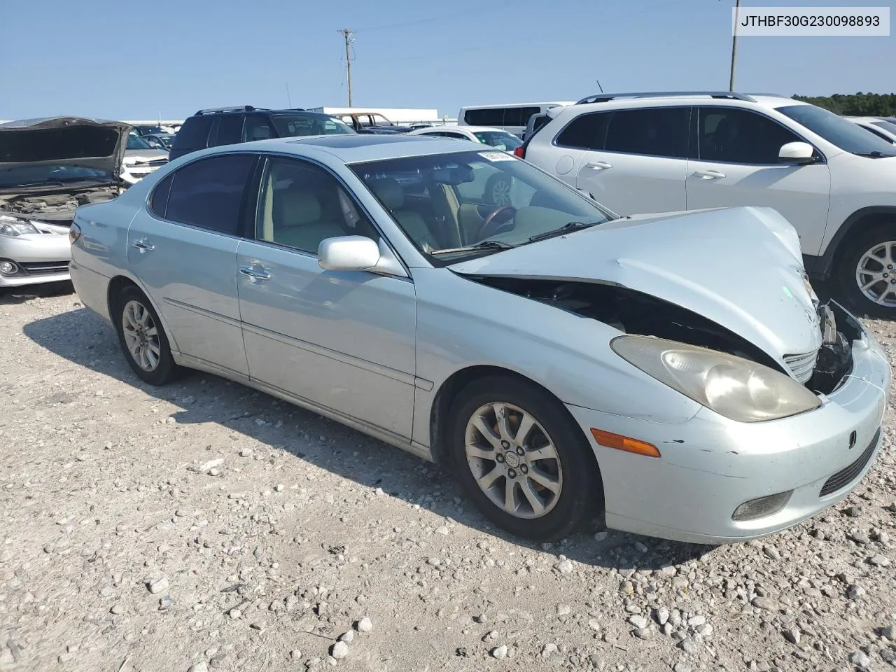 2003 Lexus Es 300 VIN: JTHBF30G230098893 Lot: 69873894