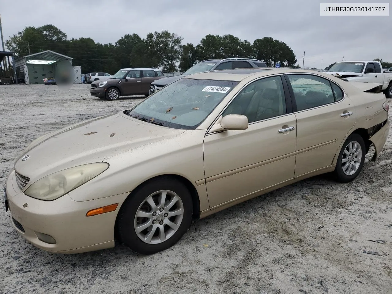 2003 Lexus Es 300 VIN: JTHBF30G530141767 Lot: 71424504