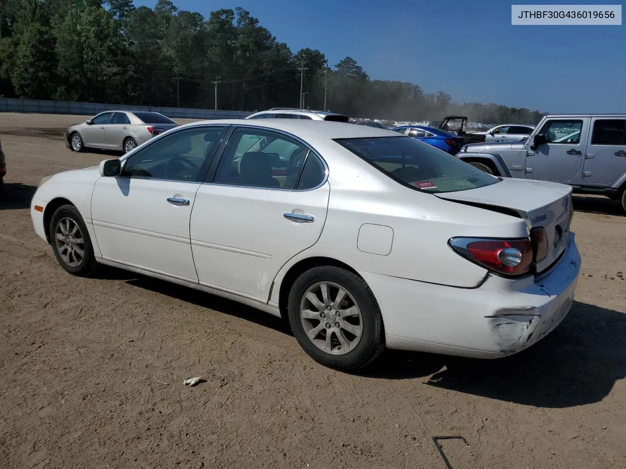 2003 Lexus Es 300 VIN: JTHBF30G436019656 Lot: 72197444