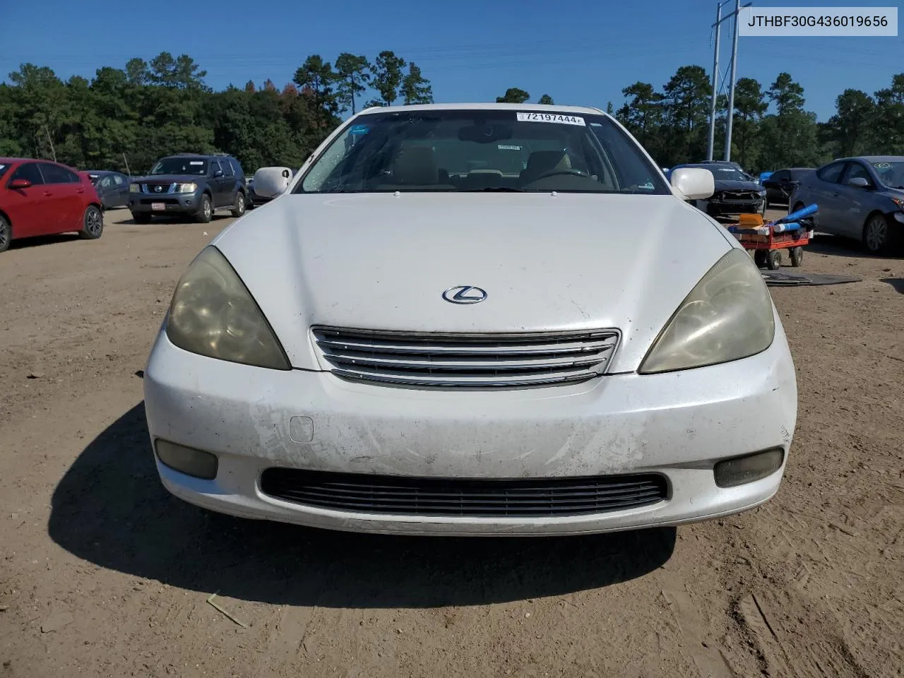 2003 Lexus Es 300 VIN: JTHBF30G436019656 Lot: 72197444