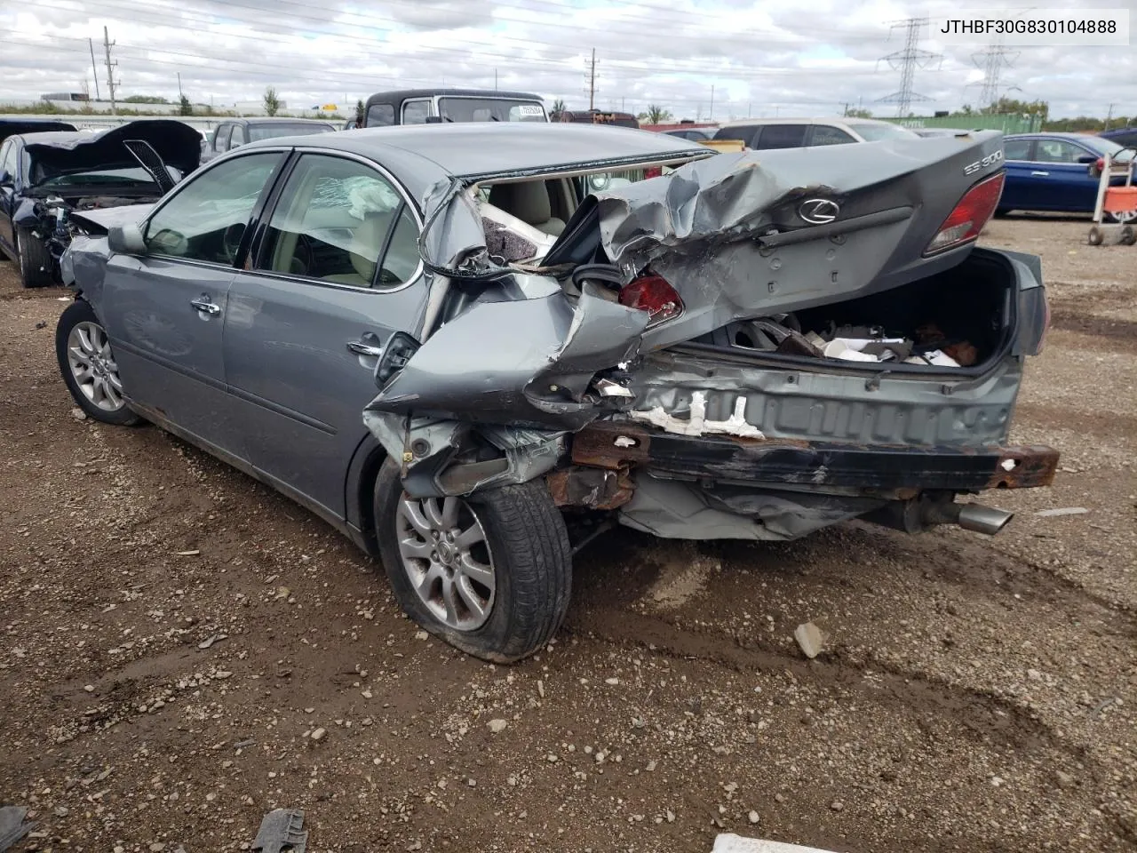 2003 Lexus Es 300 VIN: JTHBF30G830104888 Lot: 72692674