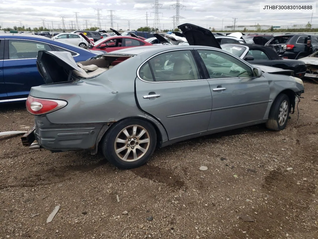 2003 Lexus Es 300 VIN: JTHBF30G830104888 Lot: 72692674