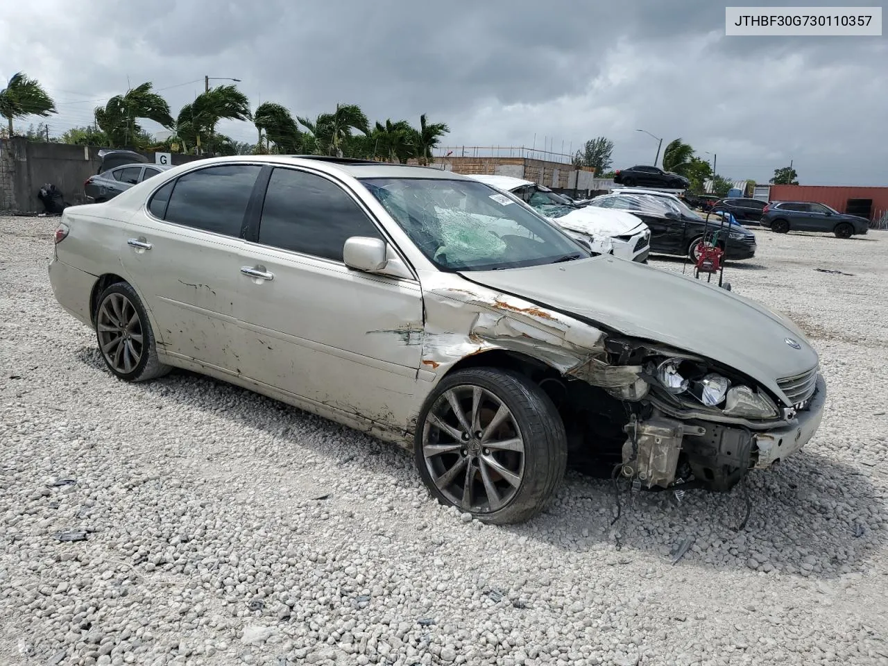 2003 Lexus Es 300 VIN: JTHBF30G730110357 Lot: 72940884