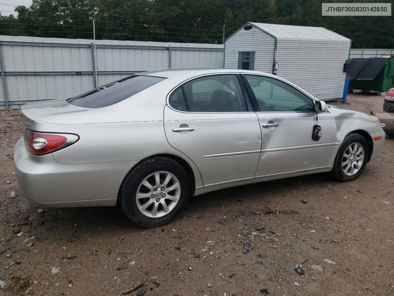 2003 Lexus Es 300 VIN: JTHBF30G830142850 Lot: 72951304