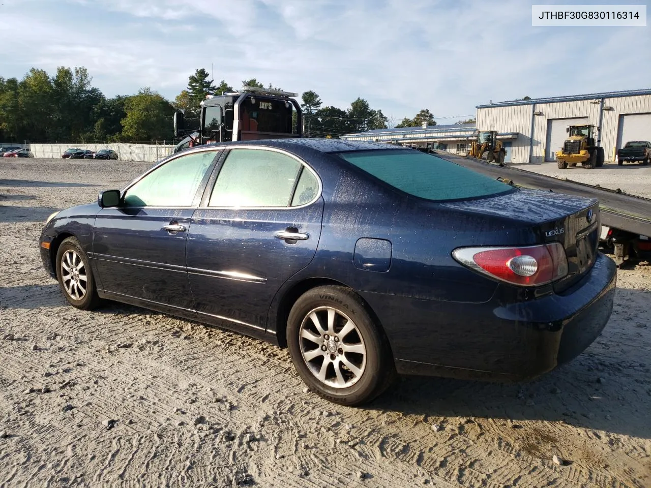 2003 Lexus Es 300 VIN: JTHBF30G830116314 Lot: 74716774