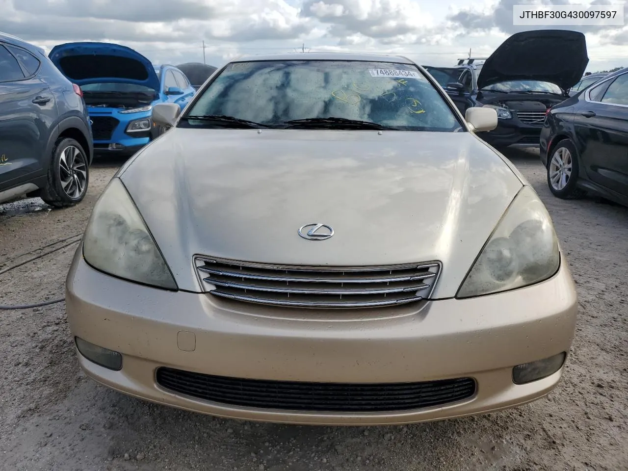 2003 Lexus Es 300 VIN: JTHBF30G430097597 Lot: 74888434