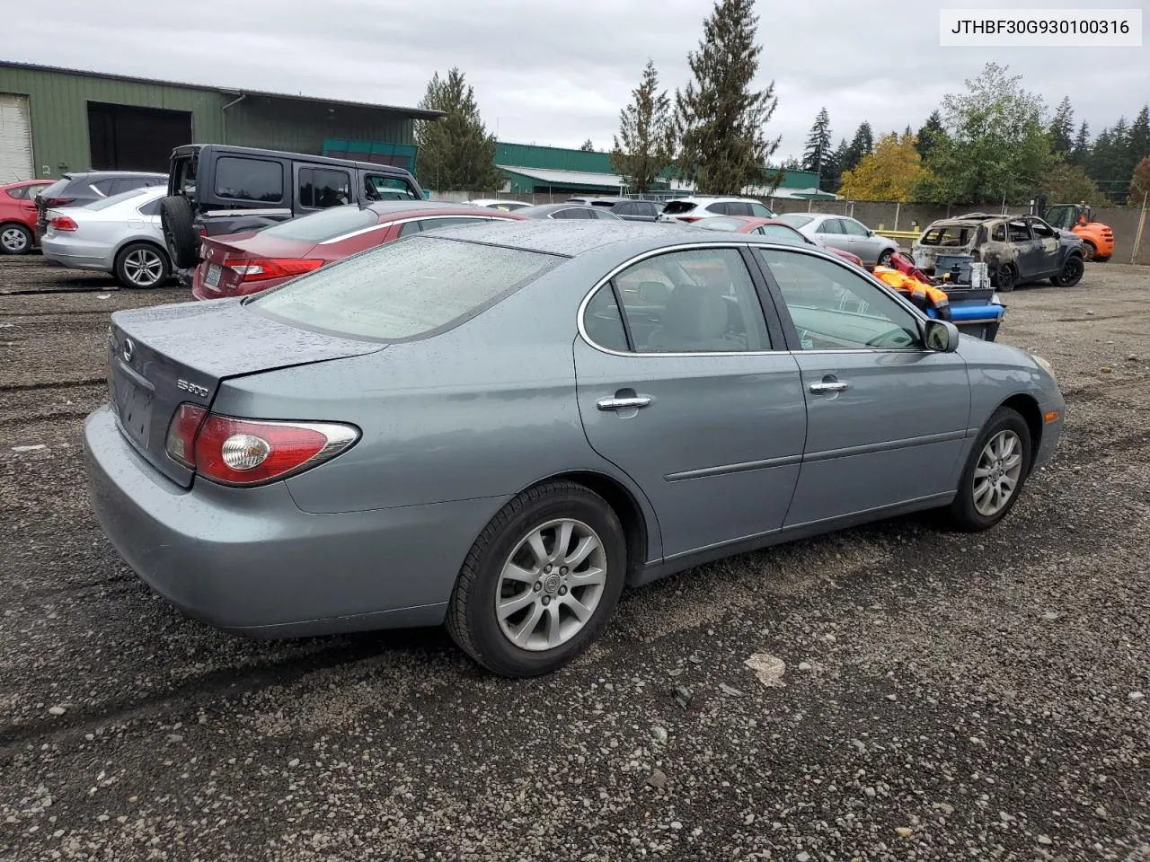 2003 Lexus Es 300 VIN: JTHBF30G930100316 Lot: 75108314