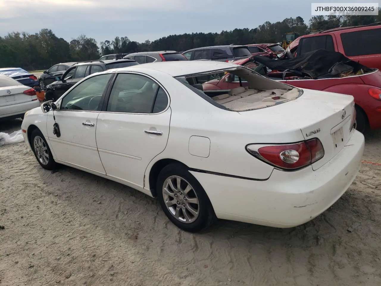 2003 Lexus Es 300 VIN: JTHBF30GX36009245 Lot: 75349984