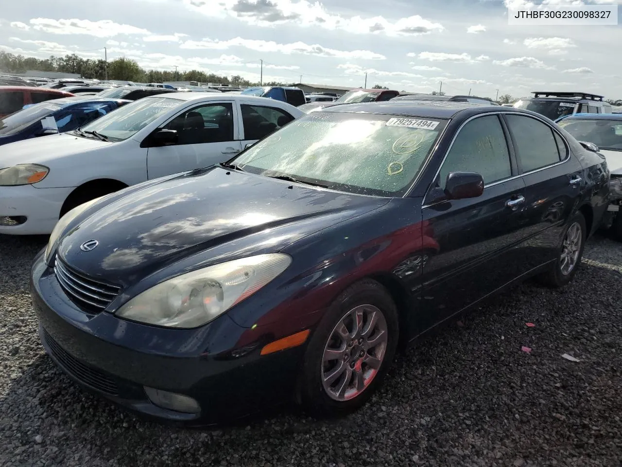 2003 Lexus Es 300 VIN: JTHBF30G230098327 Lot: 79257494