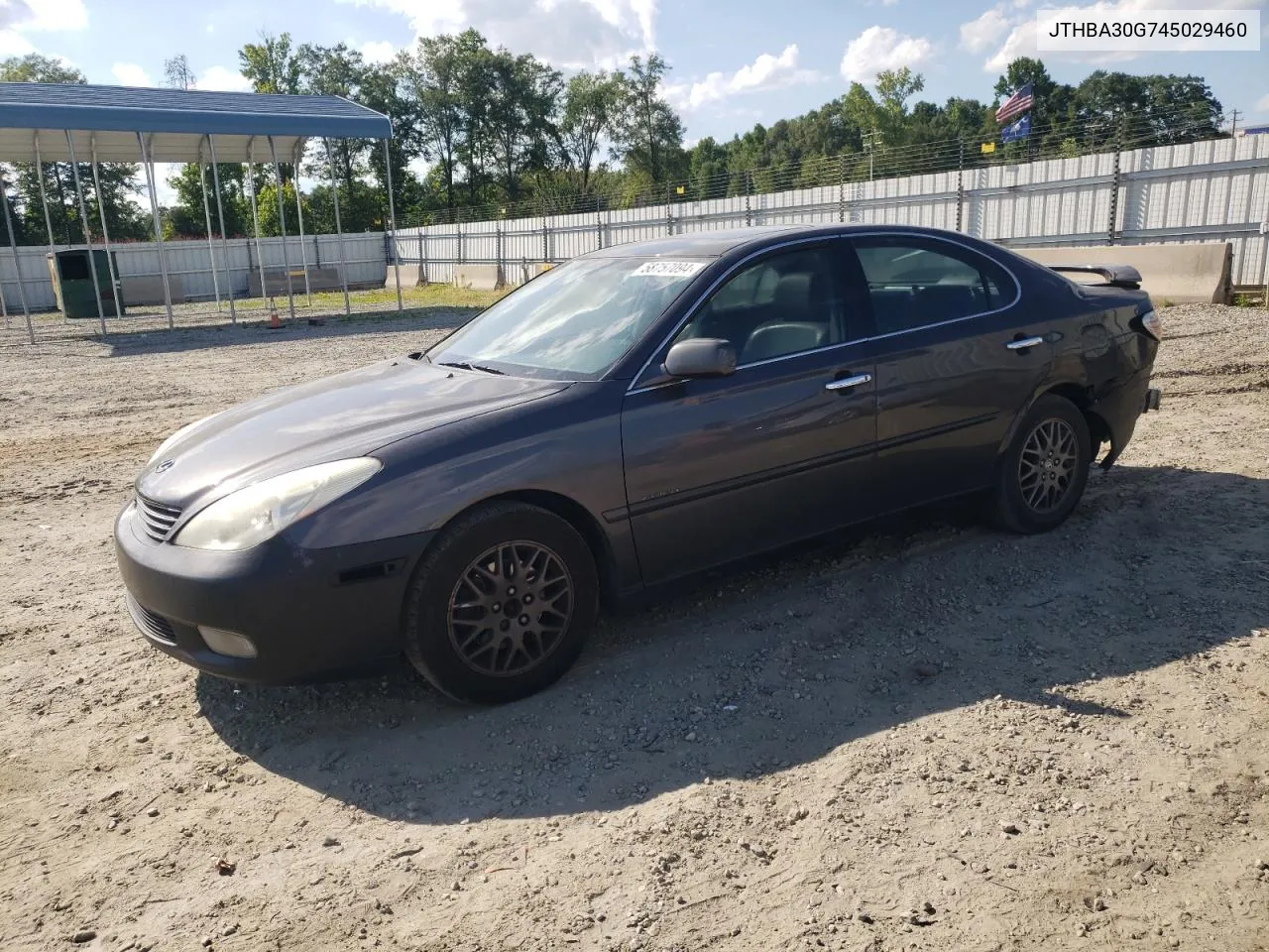 2004 Lexus Es 330 VIN: JTHBA30G745029460 Lot: 58757094