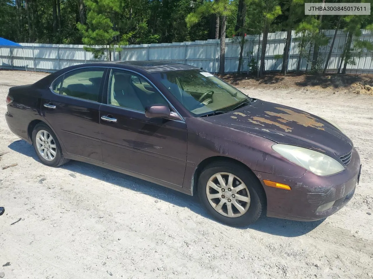 2004 Lexus Es 330 VIN: JTHBA30G845017611 Lot: 67358554