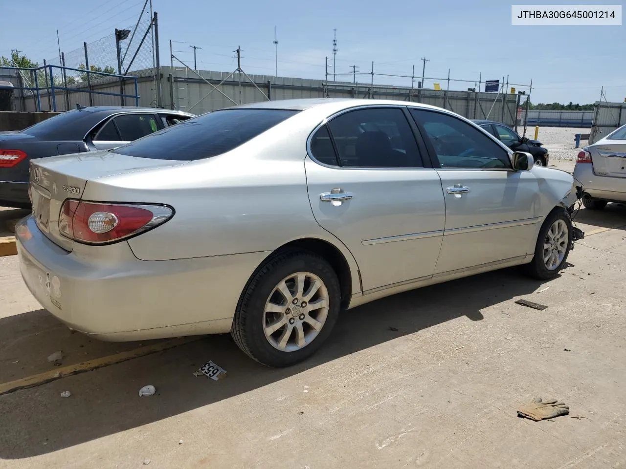 2004 Lexus Es 330 VIN: JTHBA30G645001214 Lot: 68358204