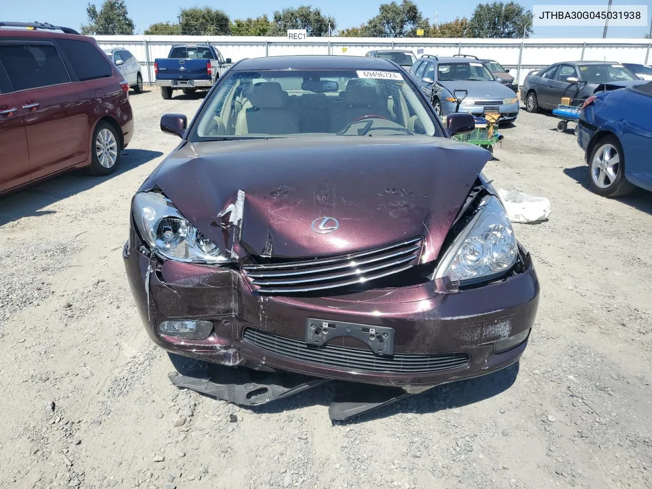 2004 Lexus Es 330 VIN: JTHBA30G045031938 Lot: 69496724