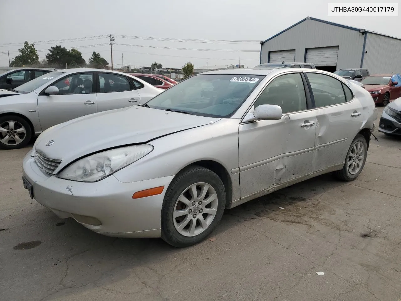 2004 Lexus Es 330 VIN: JTHBA30G440017179 Lot: 70509364