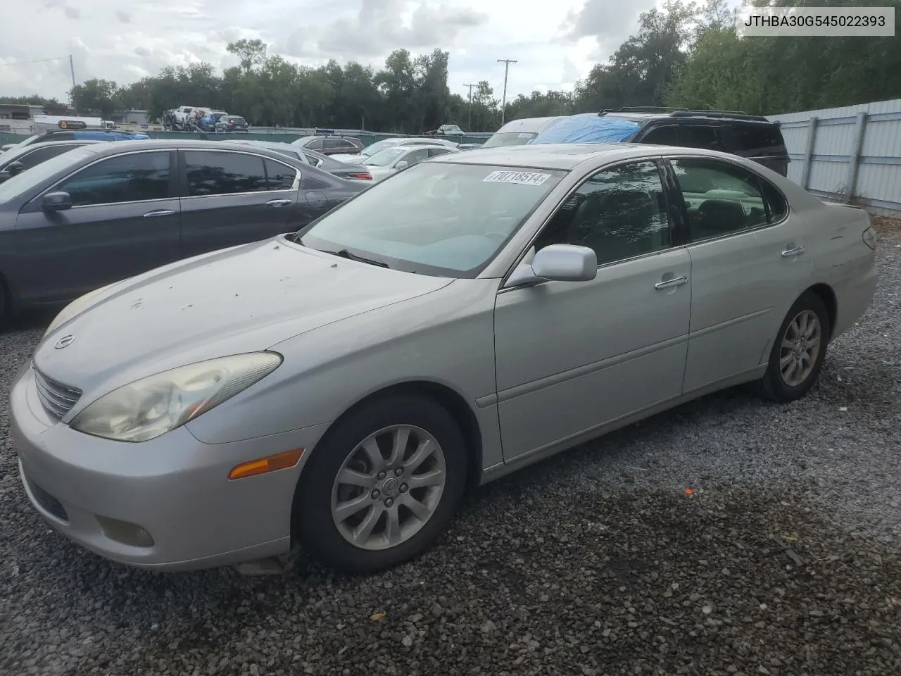 2004 Lexus Es 330 VIN: JTHBA30G545022393 Lot: 70718514