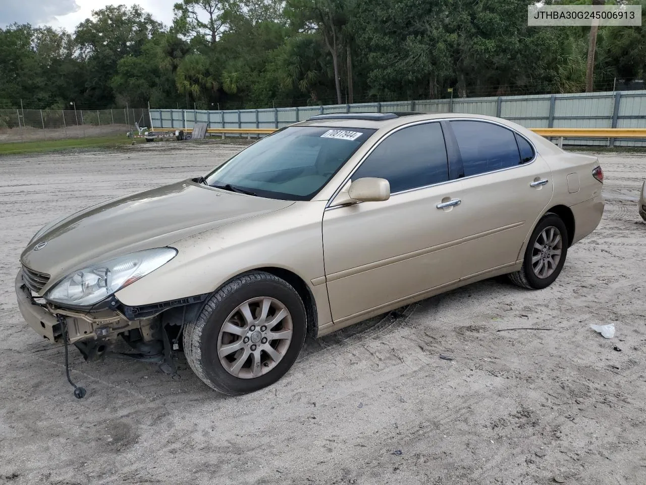 2004 Lexus Es 330 VIN: JTHBA30G245006913 Lot: 70817944