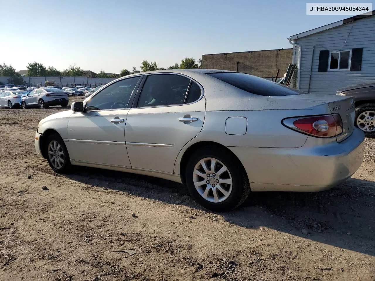 2004 Lexus Es 330 VIN: JTHBA30G945054344 Lot: 74144914