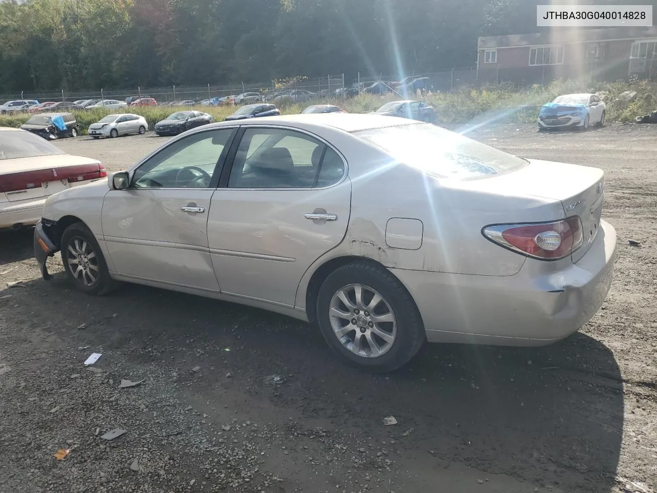 2004 Lexus Es 330 VIN: JTHBA30G040014828 Lot: 74508664