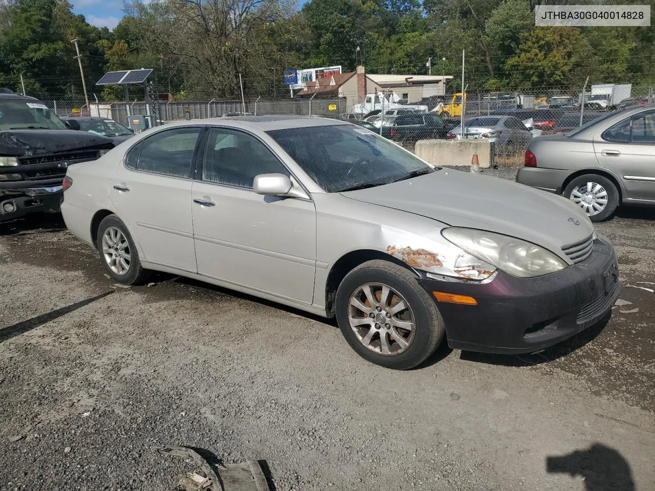 2004 Lexus Es 330 VIN: JTHBA30G040014828 Lot: 74508664