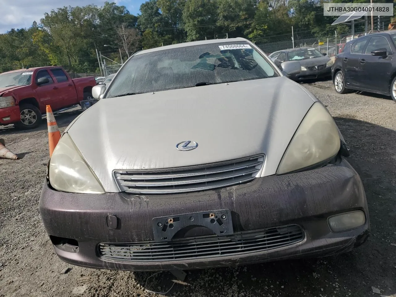 2004 Lexus Es 330 VIN: JTHBA30G040014828 Lot: 74508664