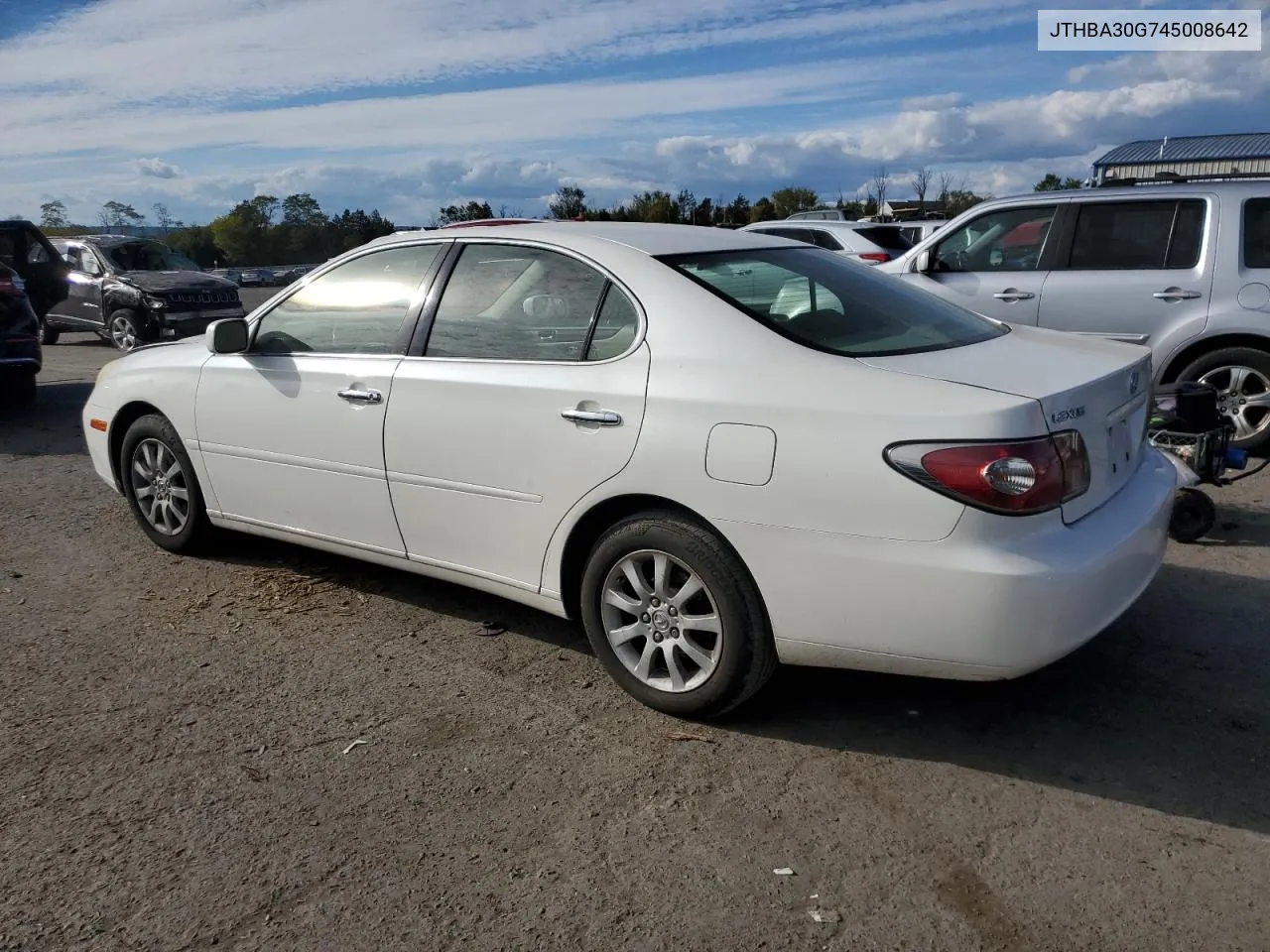 2004 Lexus Es 330 VIN: JTHBA30G745008642 Lot: 74951824