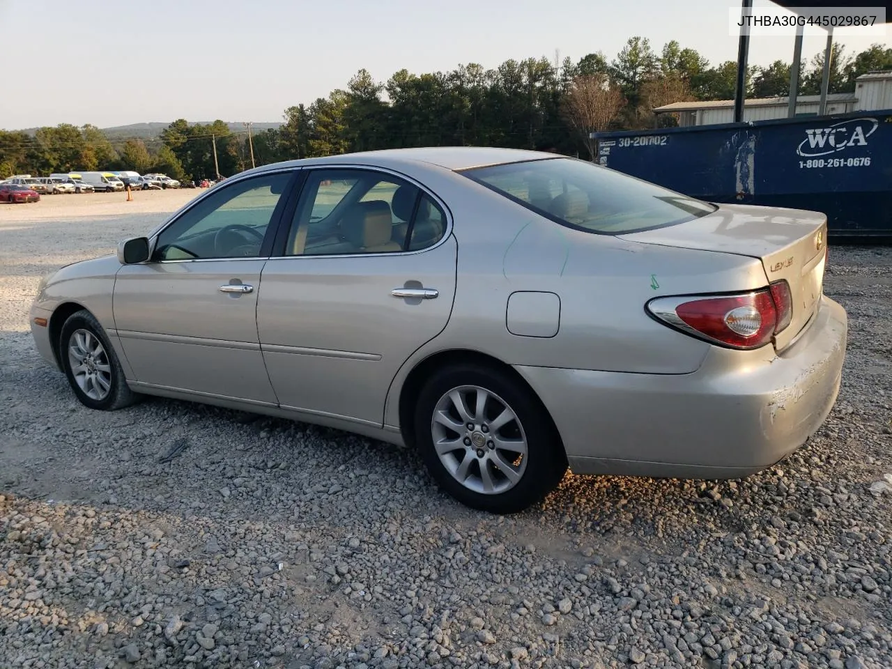 2004 Lexus Es 330 VIN: JTHBA30G445029867 Lot: 75025824