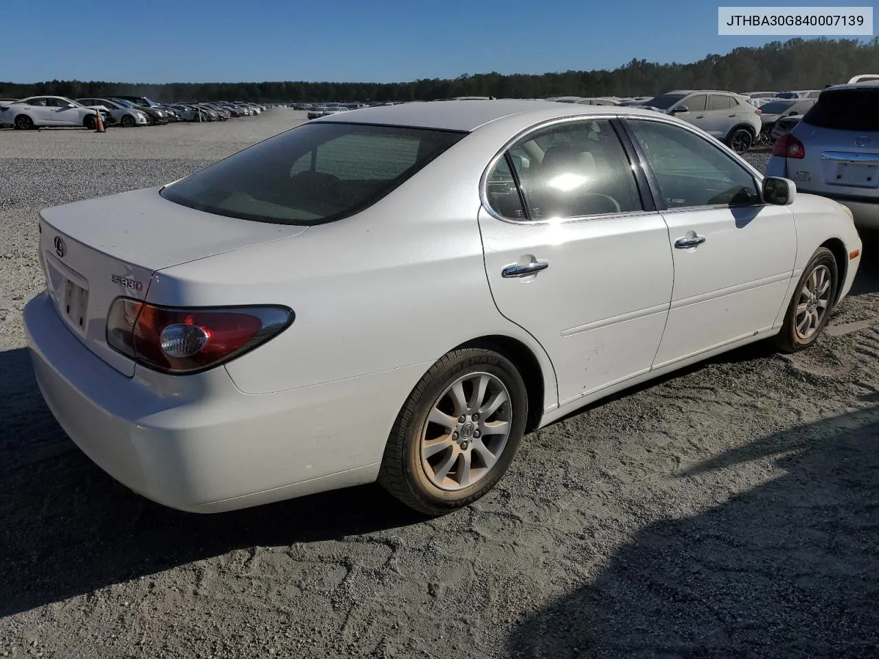 2004 Lexus Es 330 VIN: JTHBA30G840007139 Lot: 75321684