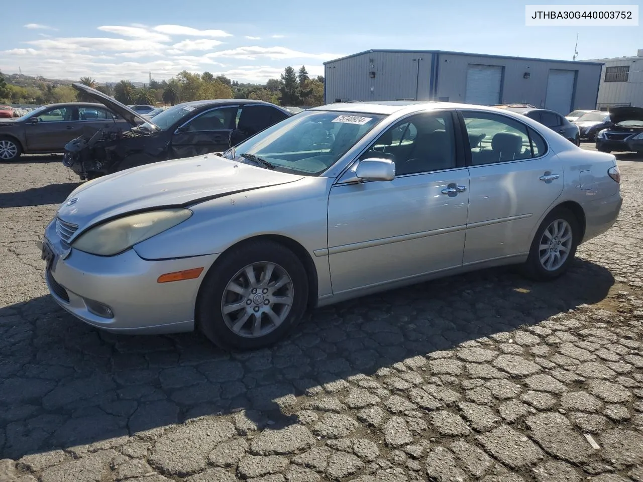 2004 Lexus Es 330 VIN: JTHBA30G440003752 Lot: 75740924