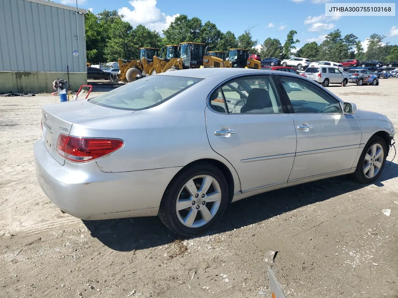 2005 Lexus Es 330 VIN: JTHBA30G755103168 Lot: 61372574