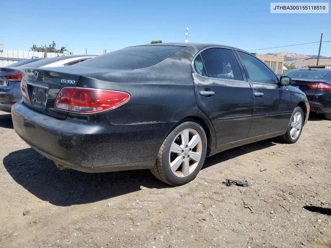 2005 Lexus Es 330 VIN: JTHBA30G155118510 Lot: 68539794