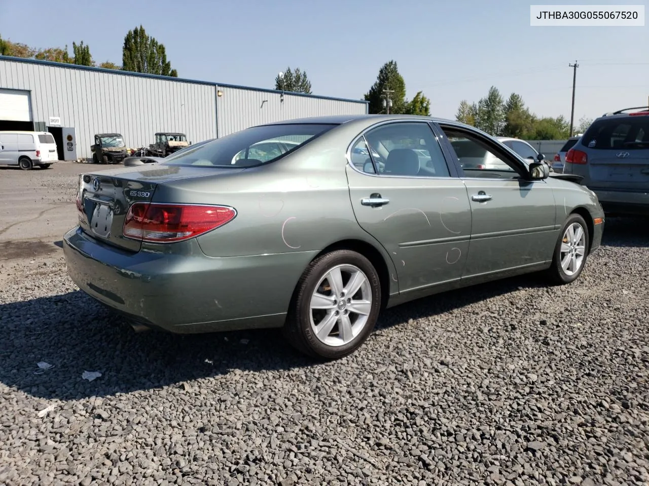 2005 Lexus Es 330 VIN: JTHBA30G055067520 Lot: 68744694