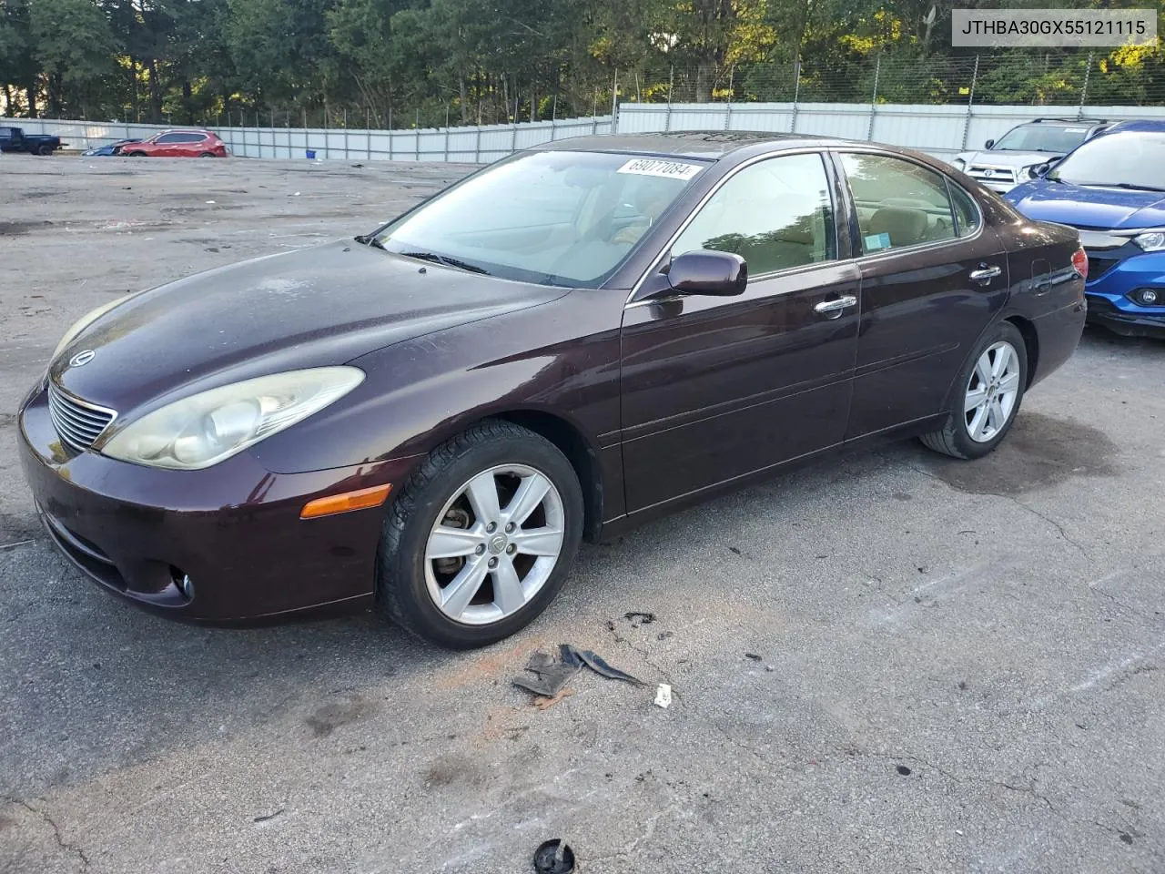 2005 Lexus Es 330 VIN: JTHBA30GX55121115 Lot: 69077084