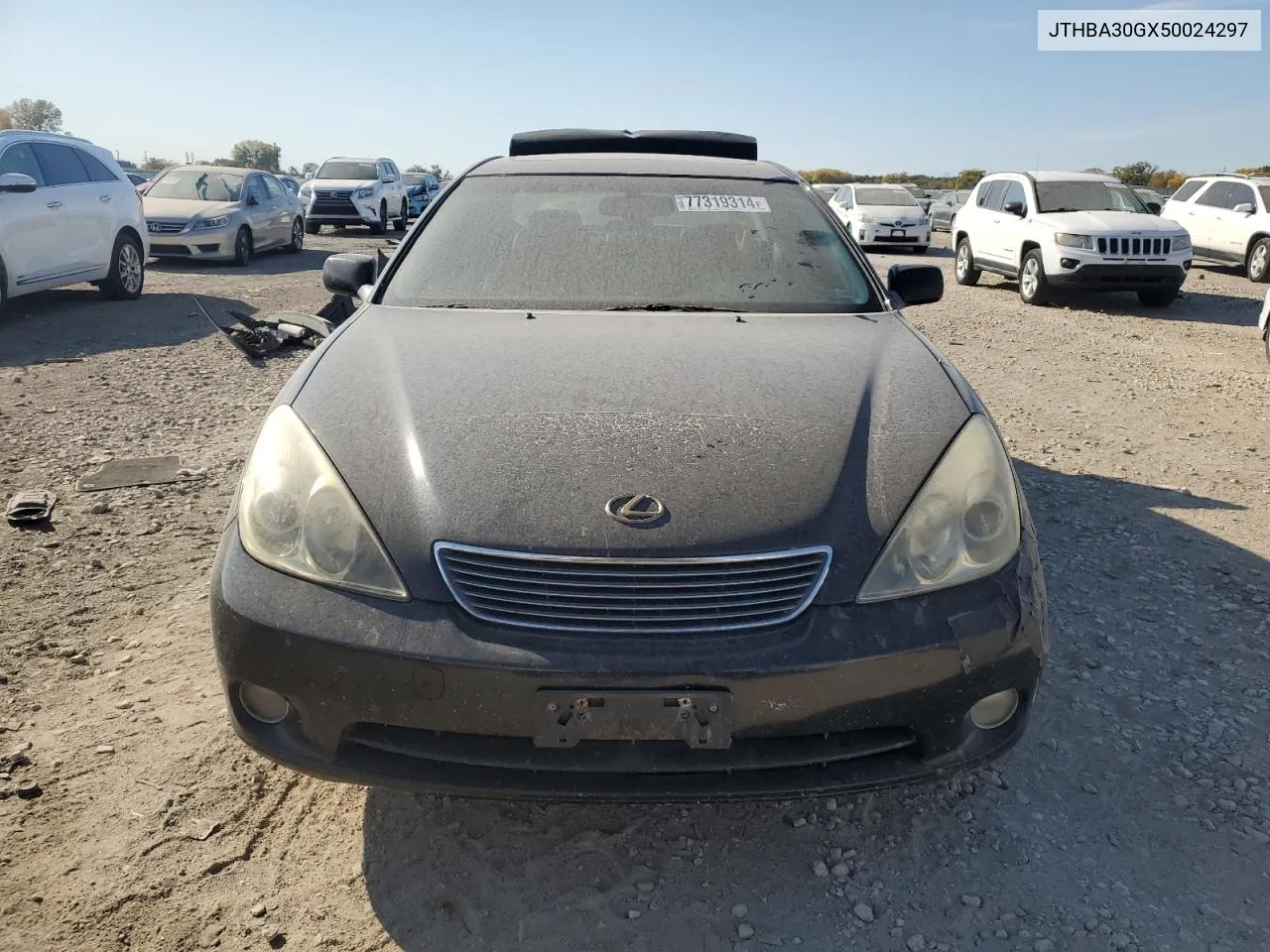 2005 Lexus Es 330 VIN: JTHBA30GX50024297 Lot: 77319314