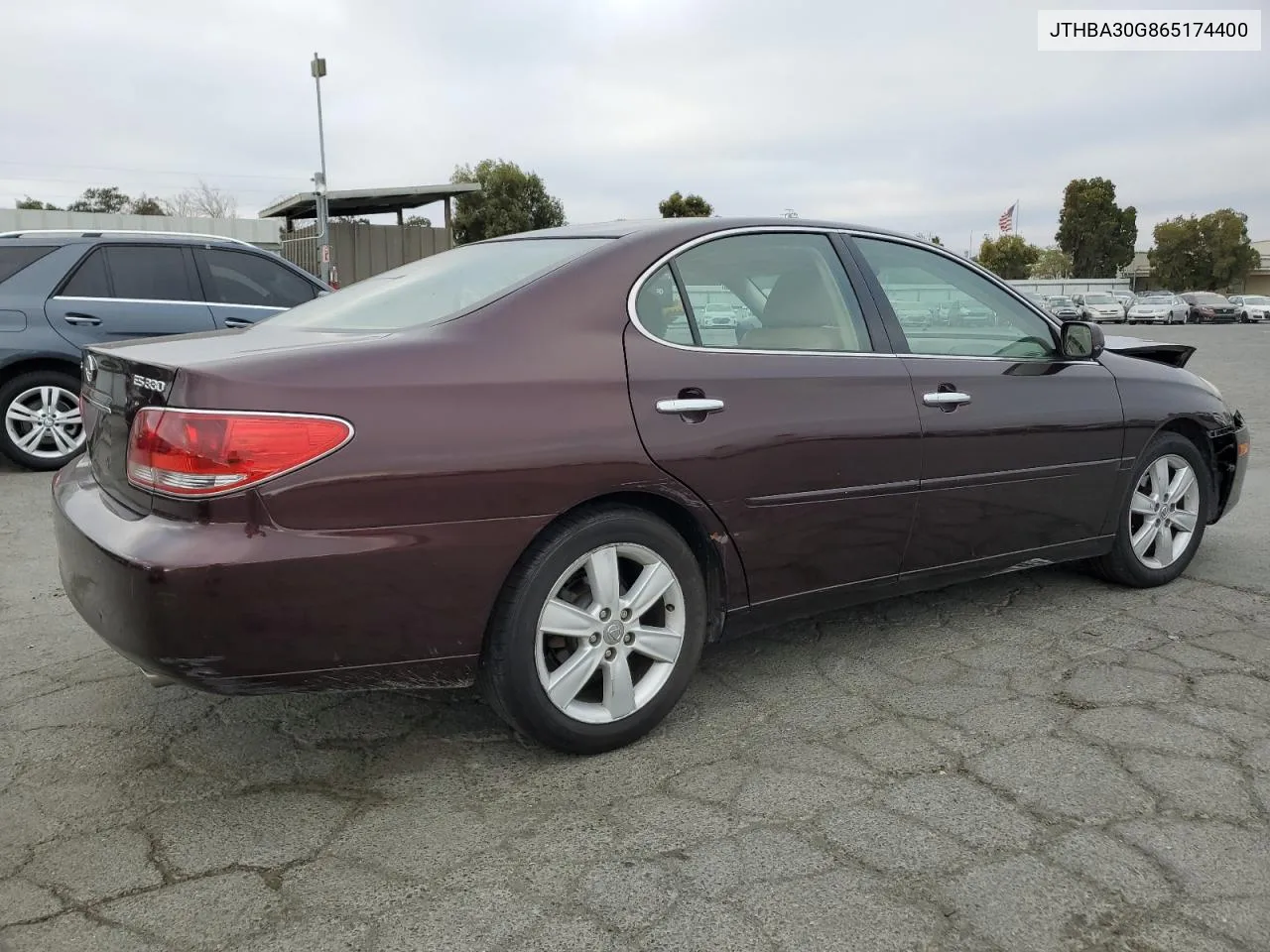 2006 Lexus Es 330 VIN: JTHBA30G865174400 Lot: 70721854