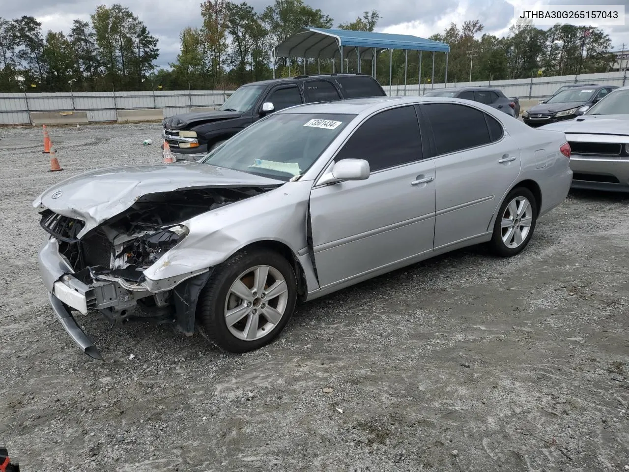 2006 Lexus Es 330 VIN: JTHBA30G265157043 Lot: 73501434