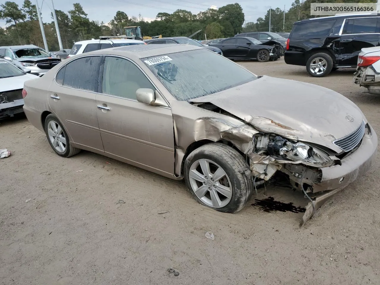 2006 Lexus Es 330 VIN: JTHBA30G565166366 Lot: 78009794