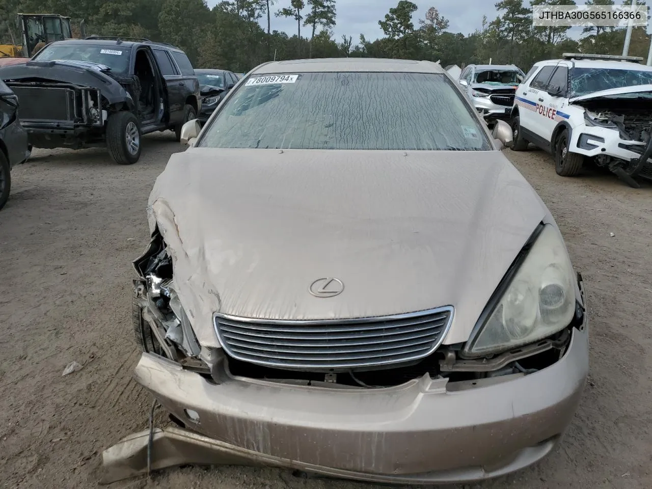 2006 Lexus Es 330 VIN: JTHBA30G565166366 Lot: 78009794