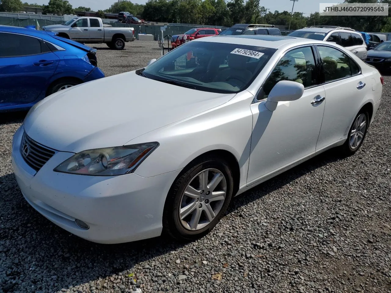 2007 Lexus Es 350 VIN: JTHBJ46G072099563 Lot: 54792984