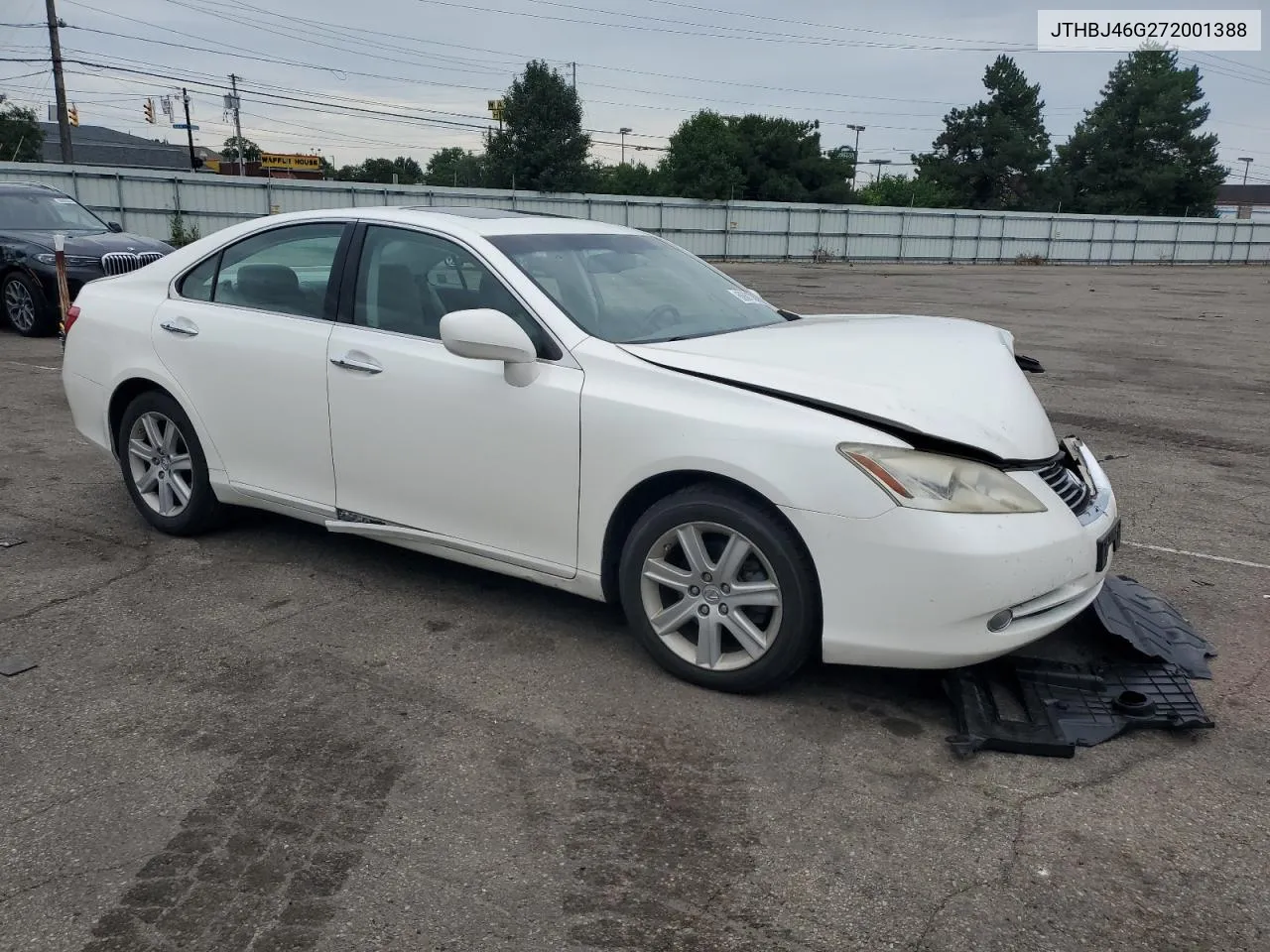 2007 Lexus Es 350 VIN: JTHBJ46G272001388 Lot: 60661724