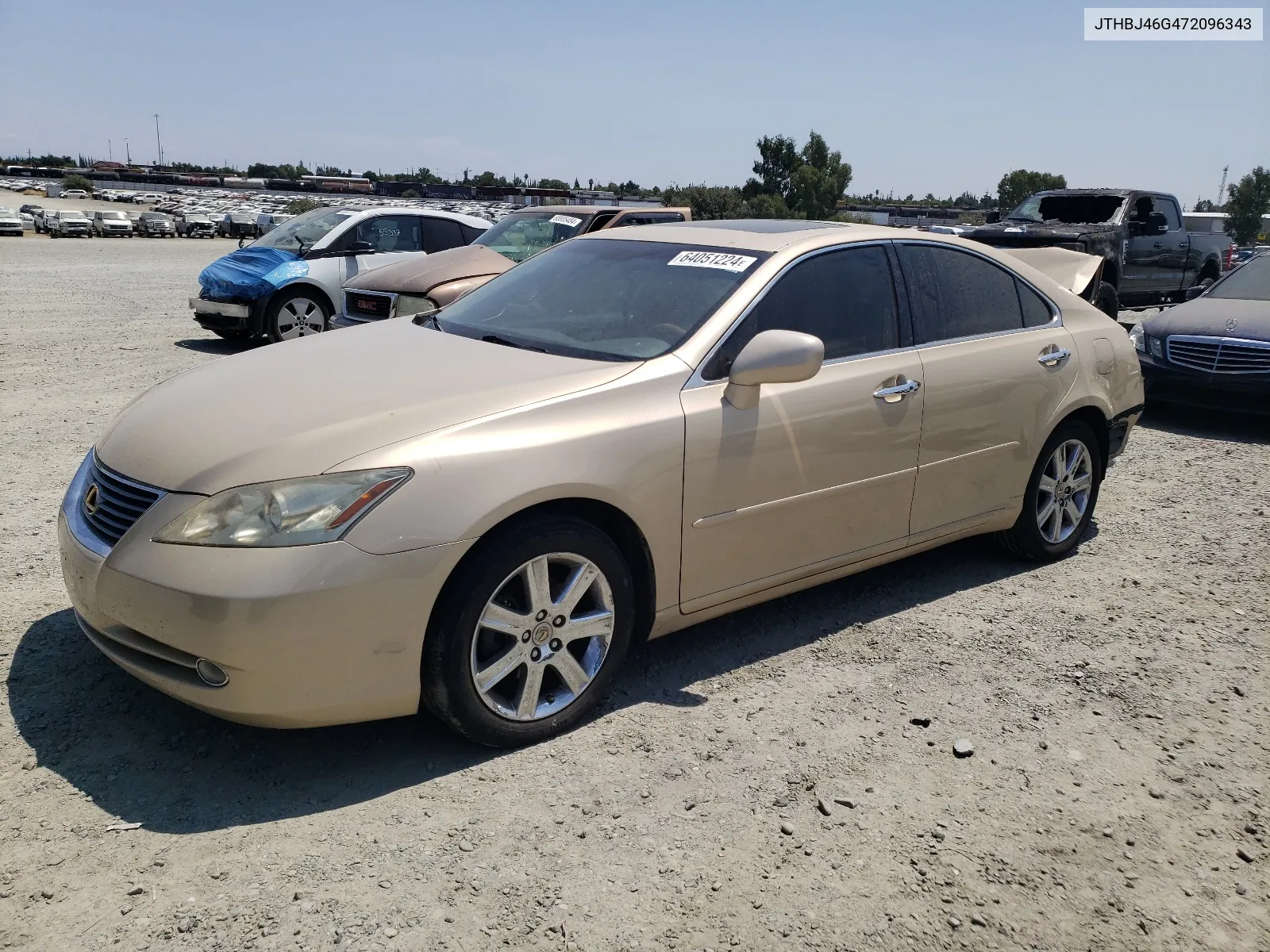 2007 Lexus Es 350 VIN: JTHBJ46G472096343 Lot: 64051224