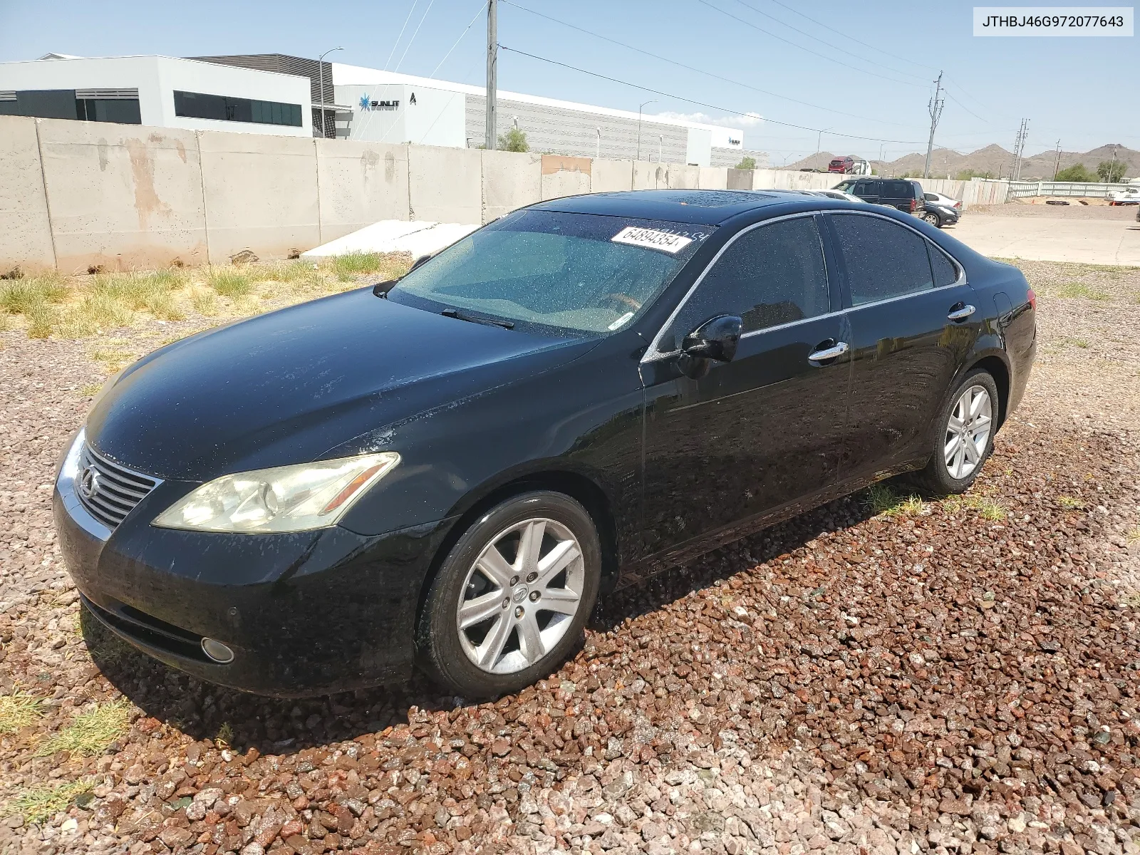 2007 Lexus Es 350 VIN: JTHBJ46G972077643 Lot: 64894354