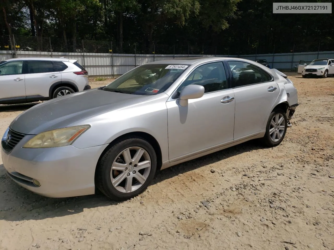 2007 Lexus Es 350 VIN: JTHBJ46GX72127191 Lot: 67541454