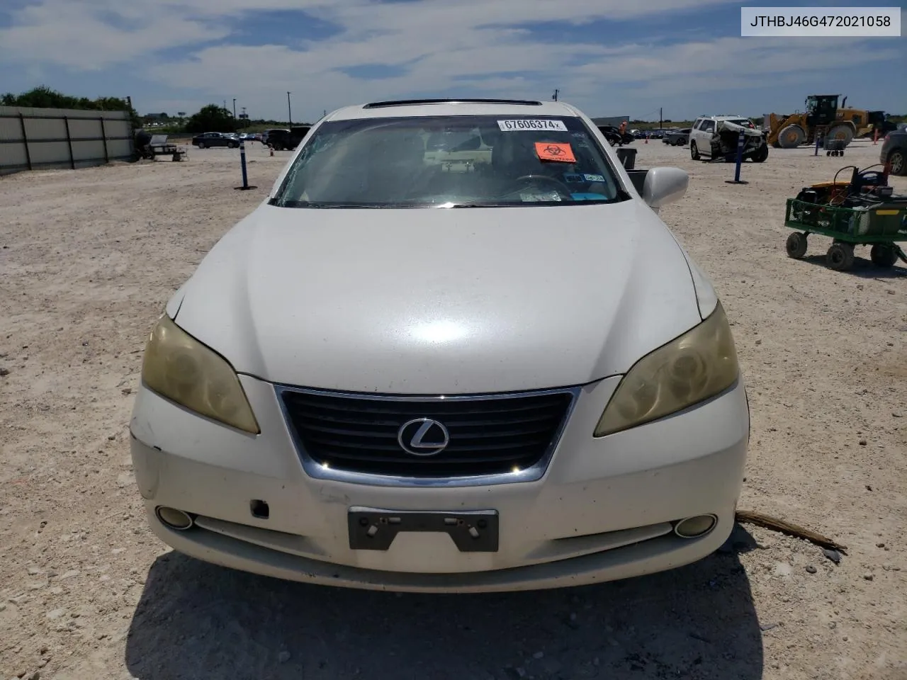 2007 Lexus Es 350 VIN: JTHBJ46G472021058 Lot: 67606374