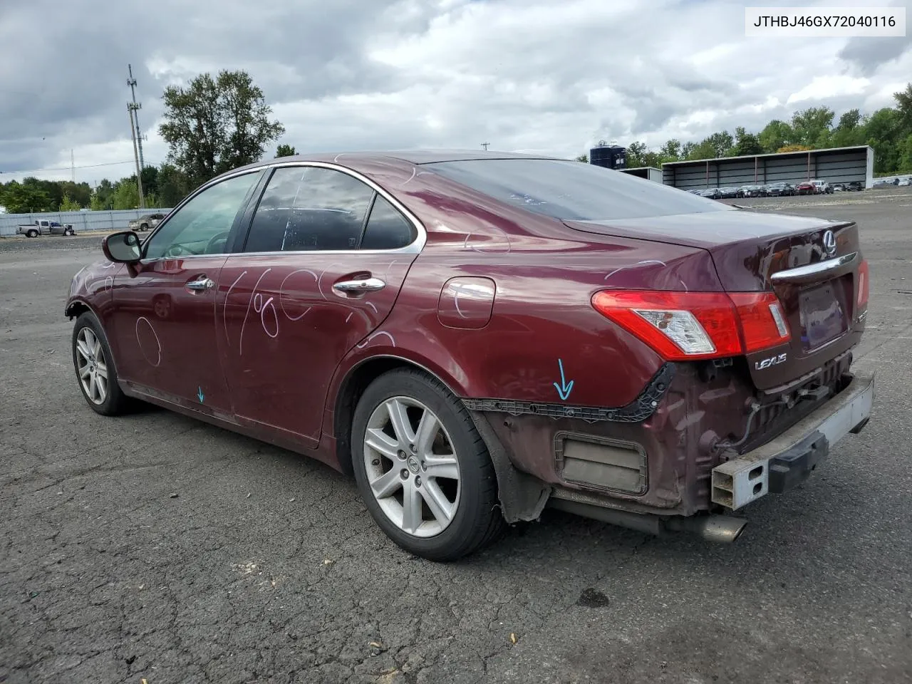 2007 Lexus Es 350 VIN: JTHBJ46GX72040116 Lot: 70064224