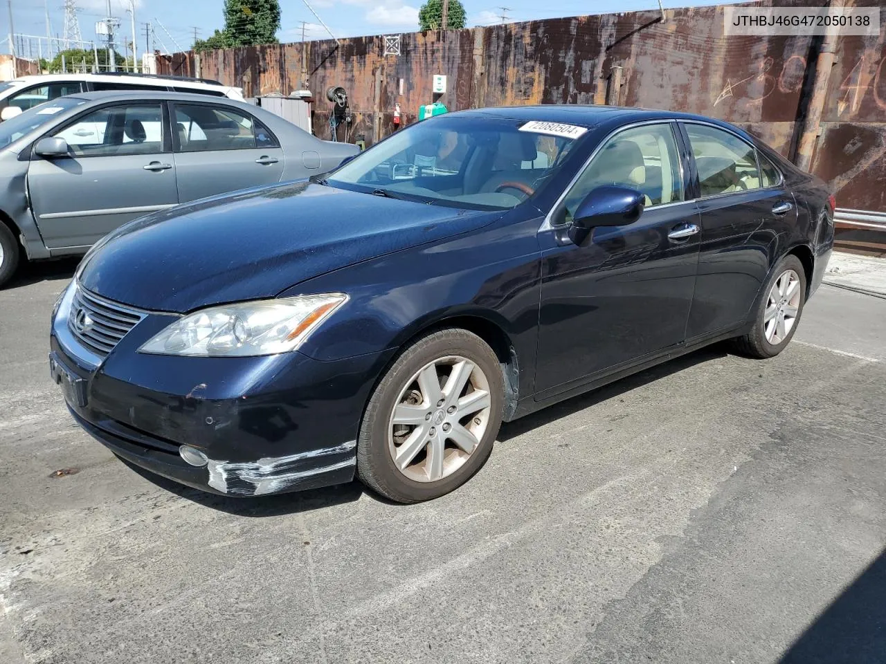 2007 Lexus Es 350 VIN: JTHBJ46G472050138 Lot: 72080504