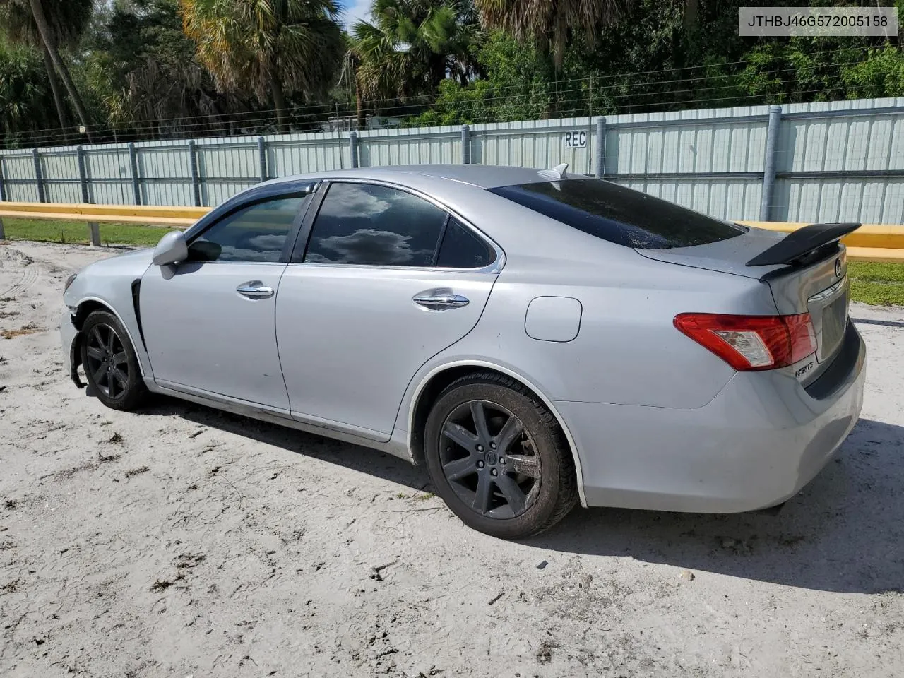 2007 Lexus Es 350 VIN: JTHBJ46G572005158 Lot: 72919024