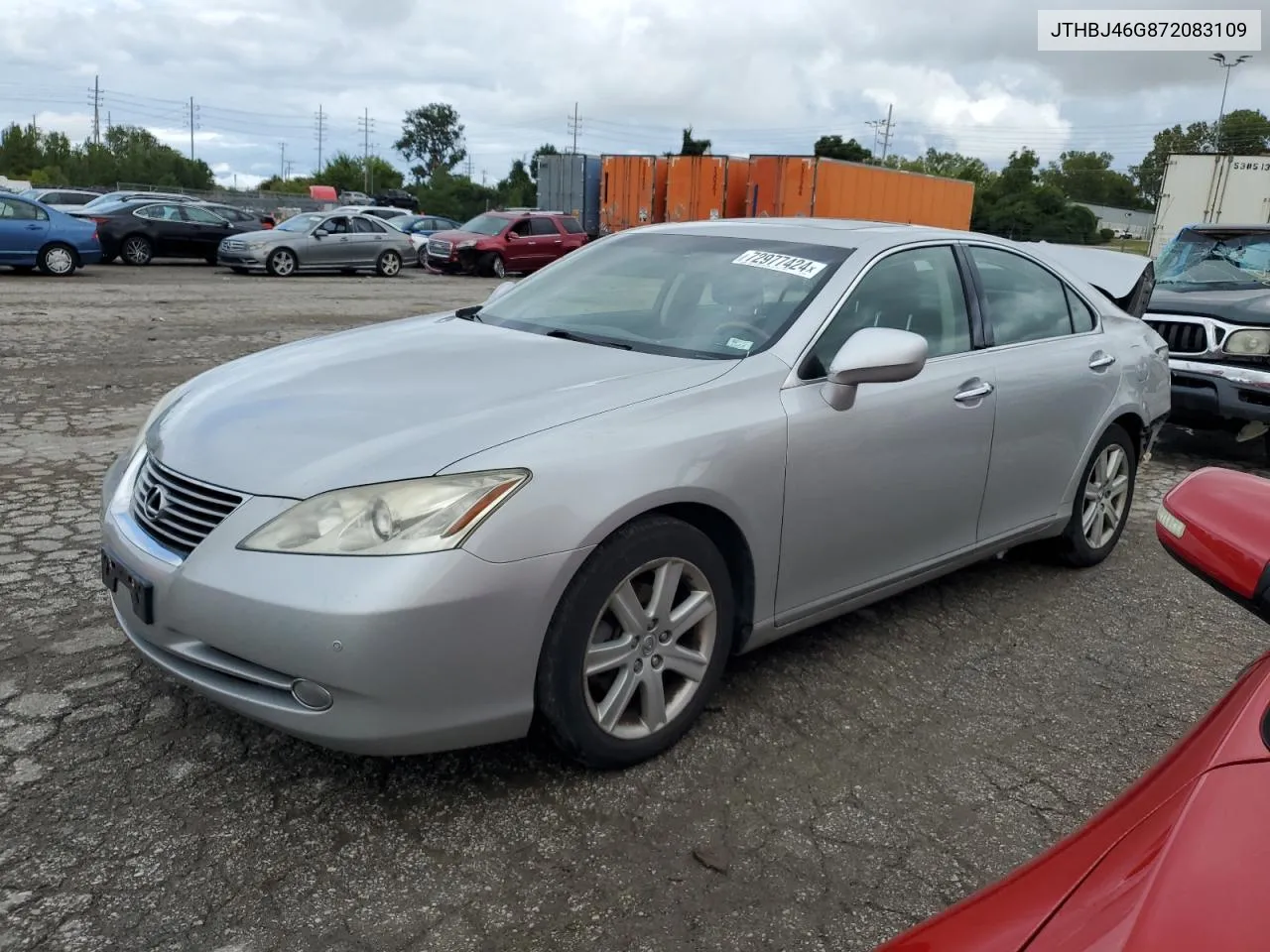 2007 Lexus Es 350 VIN: JTHBJ46G872083109 Lot: 72977424