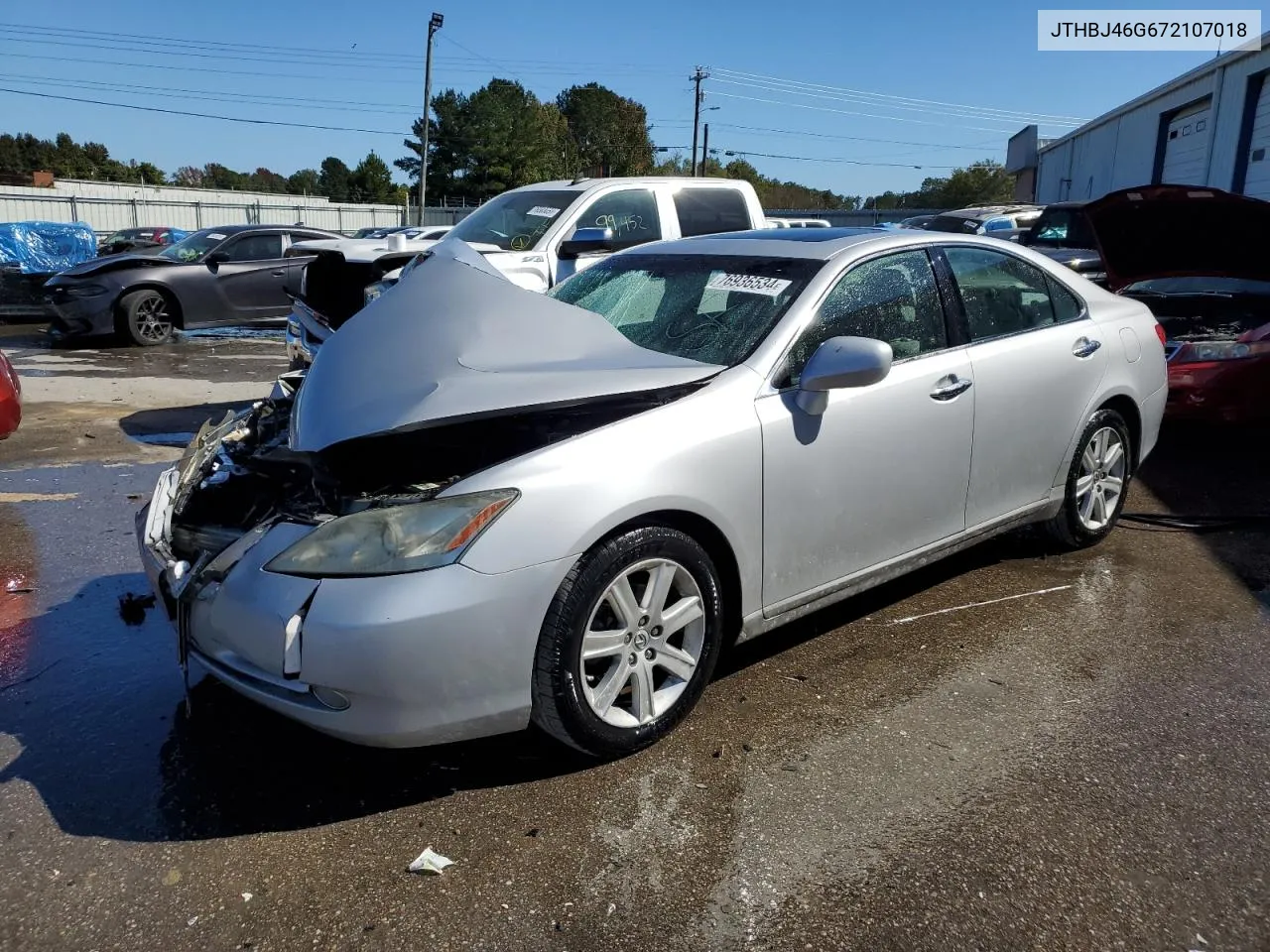 2007 Lexus Es 350 VIN: JTHBJ46G672107018 Lot: 76936534