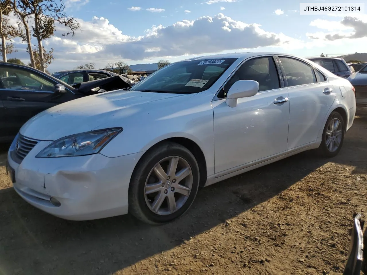 2007 Lexus Es 350 VIN: JTHBJ46G272101314 Lot: 78104504