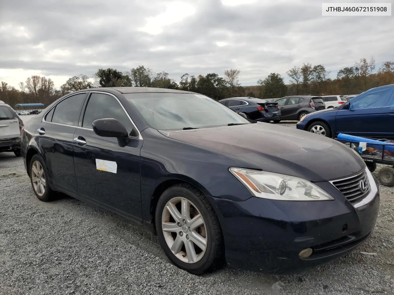 2007 Lexus Es 350 VIN: JTHBJ46G672151908 Lot: 78259214